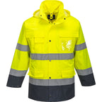 HiVis Lite 3-IN-1 kaksiväritakki. - Kelta/navy