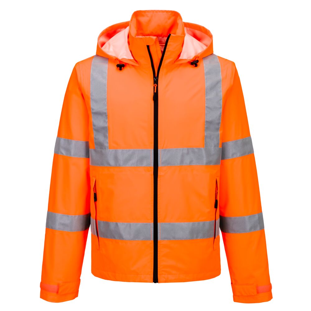 Hi-Vis kevyt pieneen tilaan pakattava takki