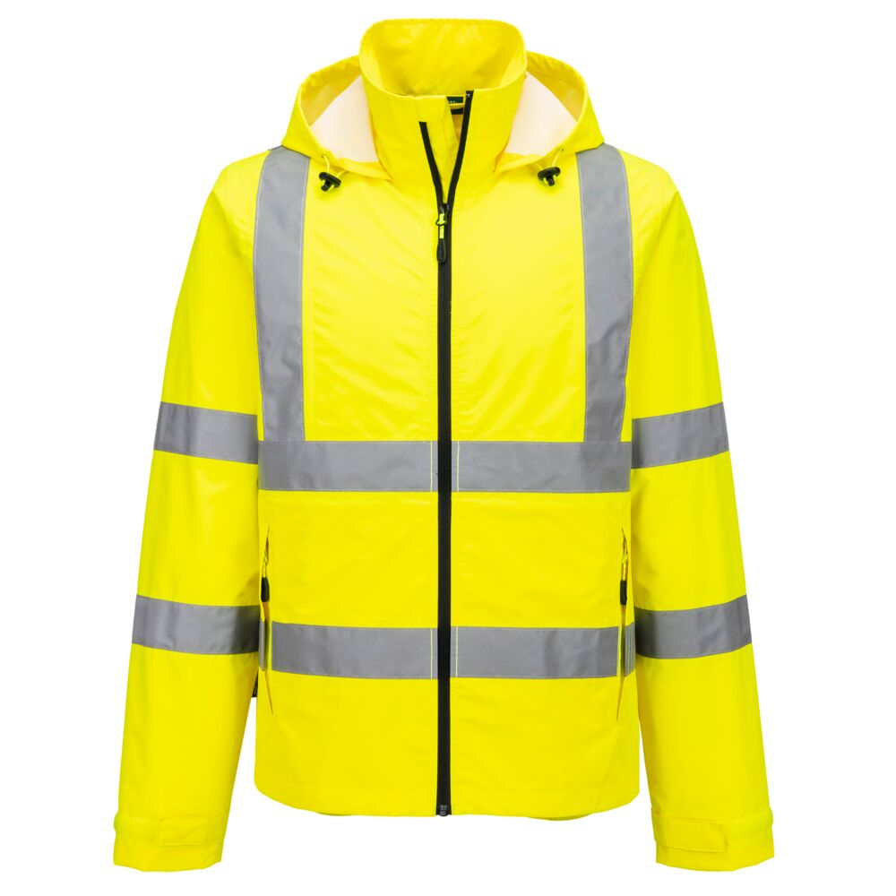 Hi-Vis kevyt pieneen tilaan pakattava takki