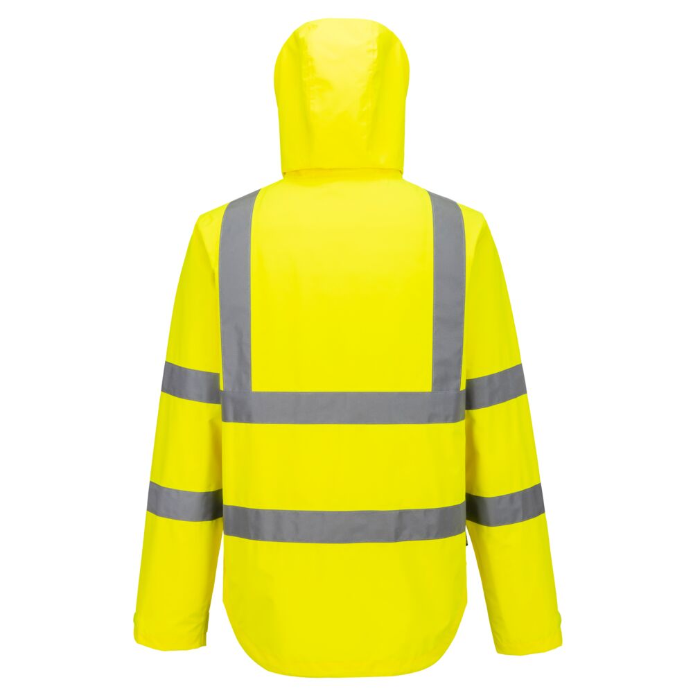 Hi-Vis kevyt pieneen tilaan pakattava takki - Keltainen
