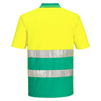 Hi-Vis kevyt kontrastivärinen lyhythihainen pikee - Keltainen/sinivihreä