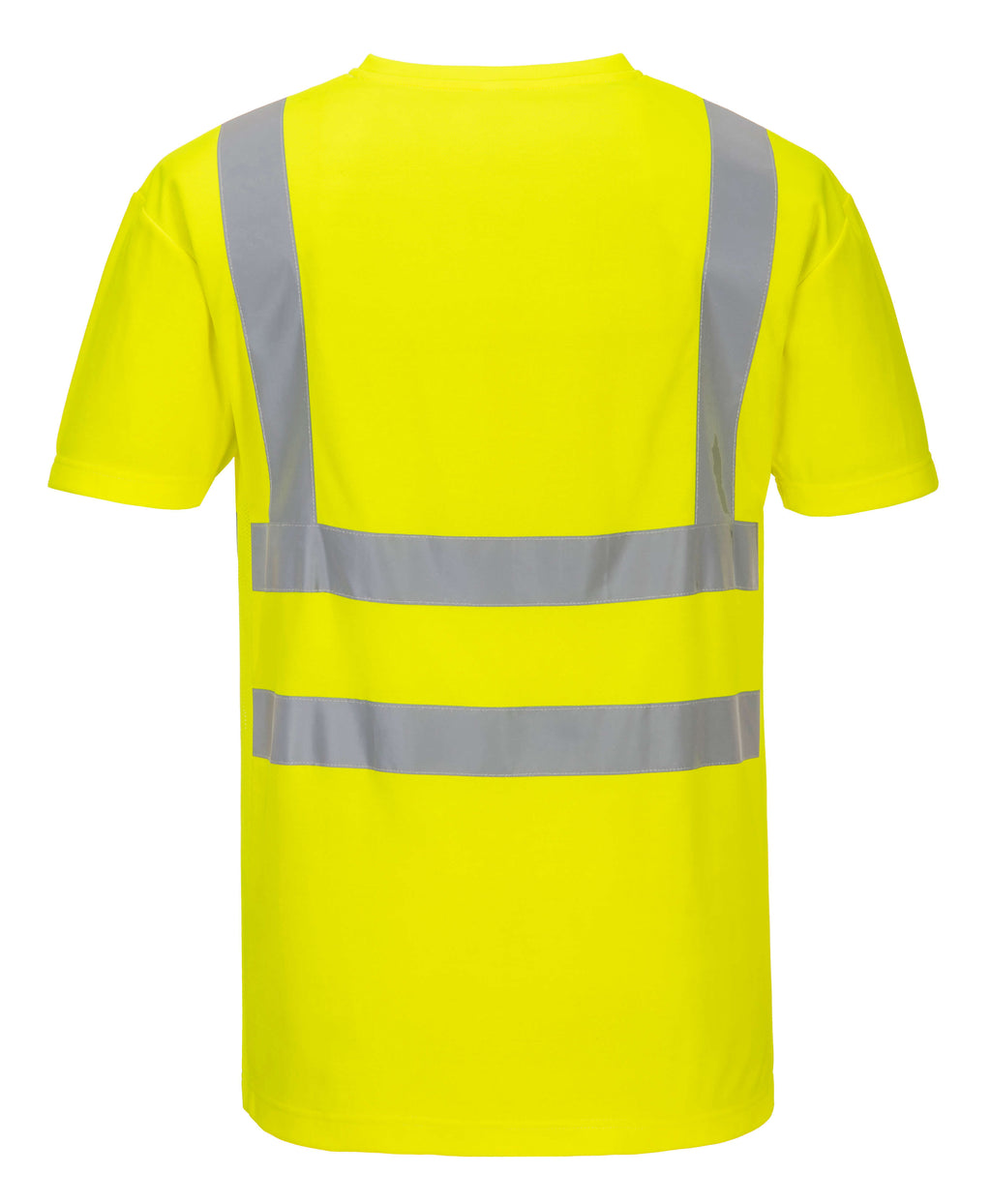 Hi-Vis puuvilla Comfort Mesh Insert t-paita S/S - Keltainen
