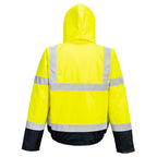 Hi-Vis kaksisävy Bomber-takki - Kelta/navy