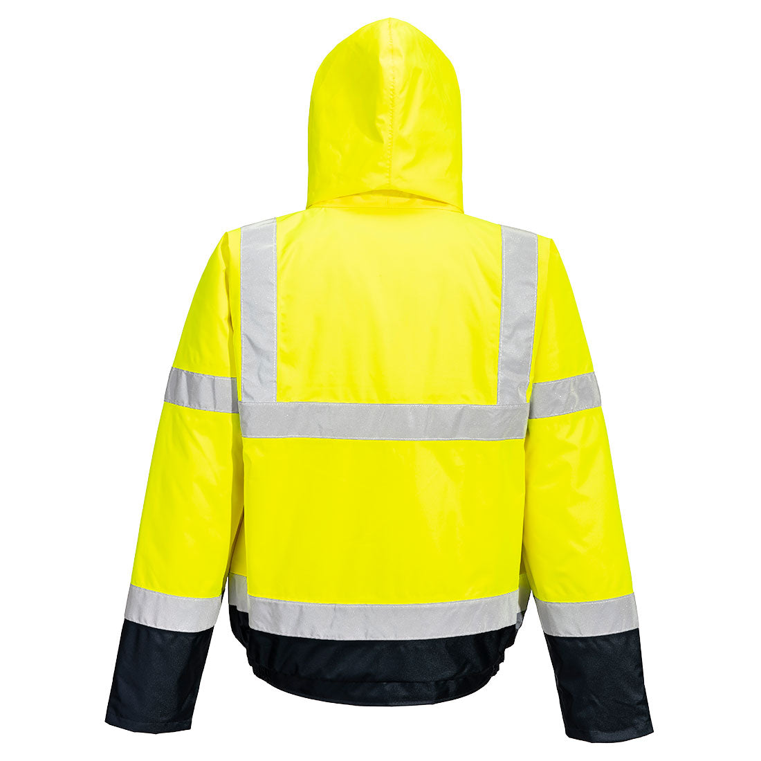 Hi-Vis kaksisävy Bomber-takki - Kelta/navy