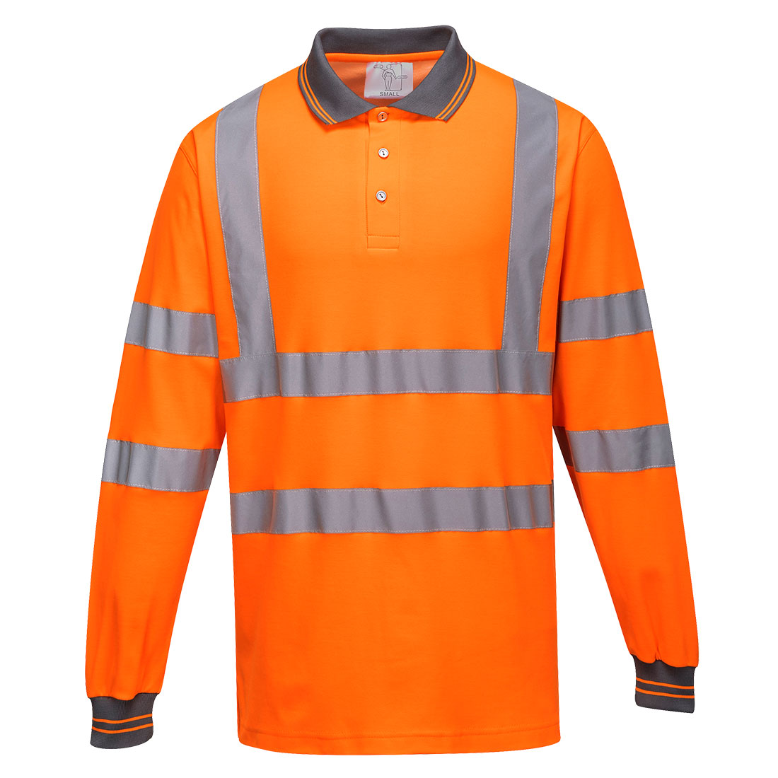 Pitkähihainen Cotton Comfort-polo - Oranssi