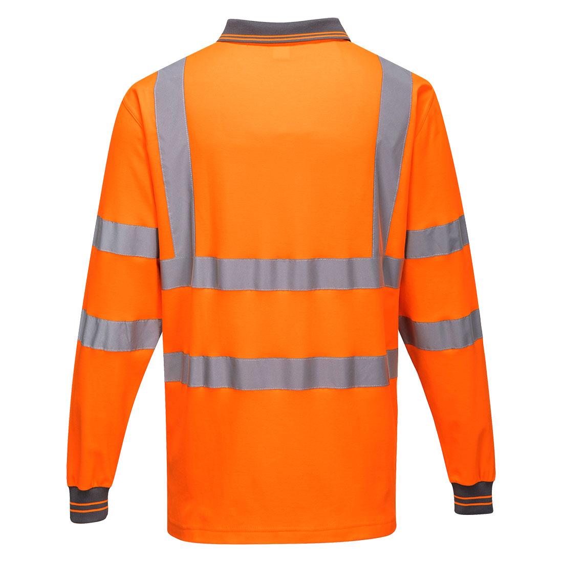 Pitkähihainen Cotton Comfort-polo - Oranssi