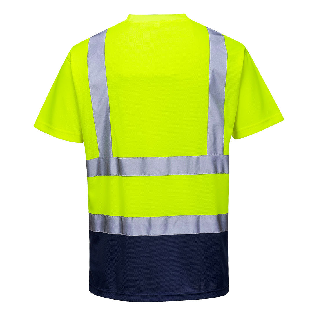 Kaksisävyinen t-paita. - Kelta/navy