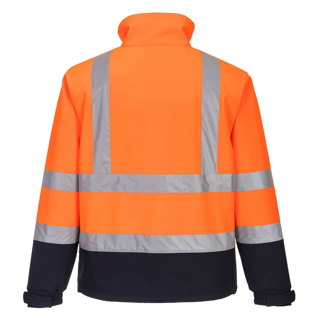 HiVis kontrasti Softshell-takki - Oranssi/navy