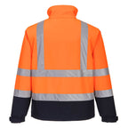 HiVis kontrasti Softshell-takki - Oranssi/navy