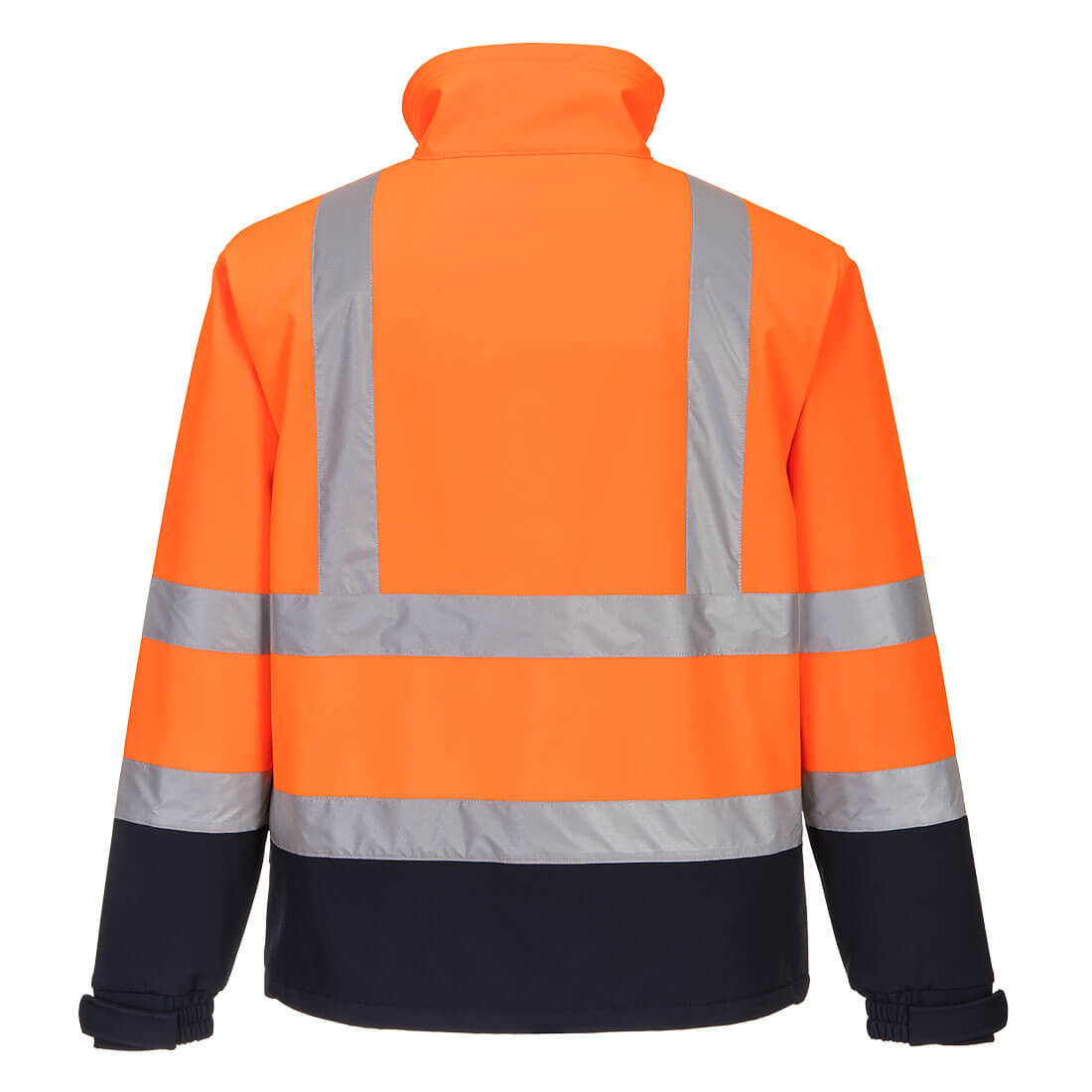 HiVis kontrasti Softshell-takki - Oranssi/navy
