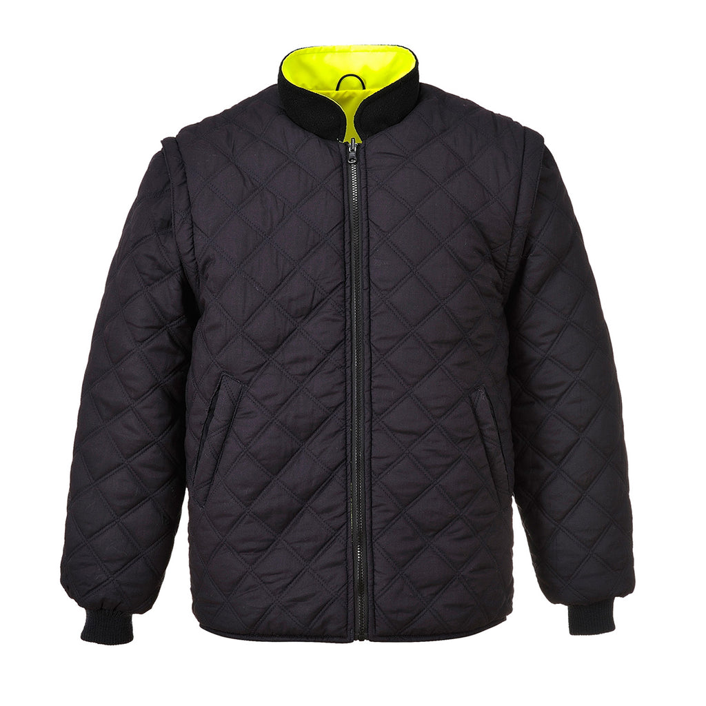 Hi-Vis 7-in-1 kaksiväri Traffic-Takki - Kelta/navy