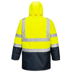 Hi-Vis 7-in-1 kaksiväri Traffic-Takki - Kelta/navy