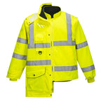 Hi-Vis hengittävä 7-in-1 Traffic takki - Keltainen