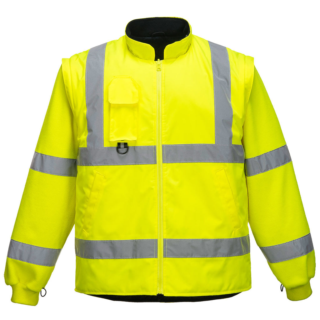 Hi-Vis hengittävä 7-in-1 Traffic takki - Keltainen