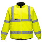 Hi-Vis hengittävä 7-in-1 Traffic takki - Keltainen