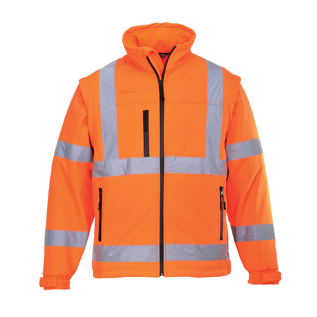 Irrotettavahihainen Hi-Vis Softshell takki (3L)