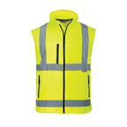 Irrotettavahihainen Hi-Vis Softshell takki (3L) - Keltainen