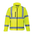 Irrotettavahihainen Hi-Vis Softshell takki (3L) - Keltainen