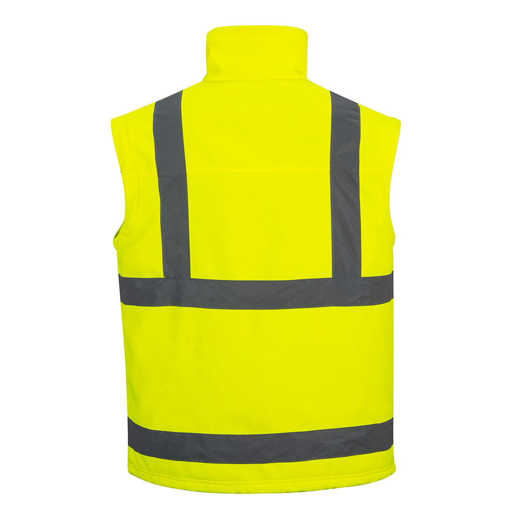 Irrotettavahihainen Hi-Vis Softshell takki (3L) - Keltainen