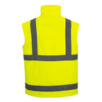 Irrotettavahihainen Hi-Vis Softshell takki (3L) - Keltainen