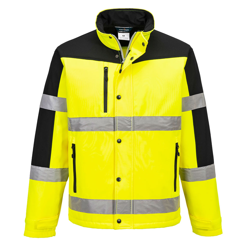 Kaksiväri Softshell-takki (3L) - Keltainen