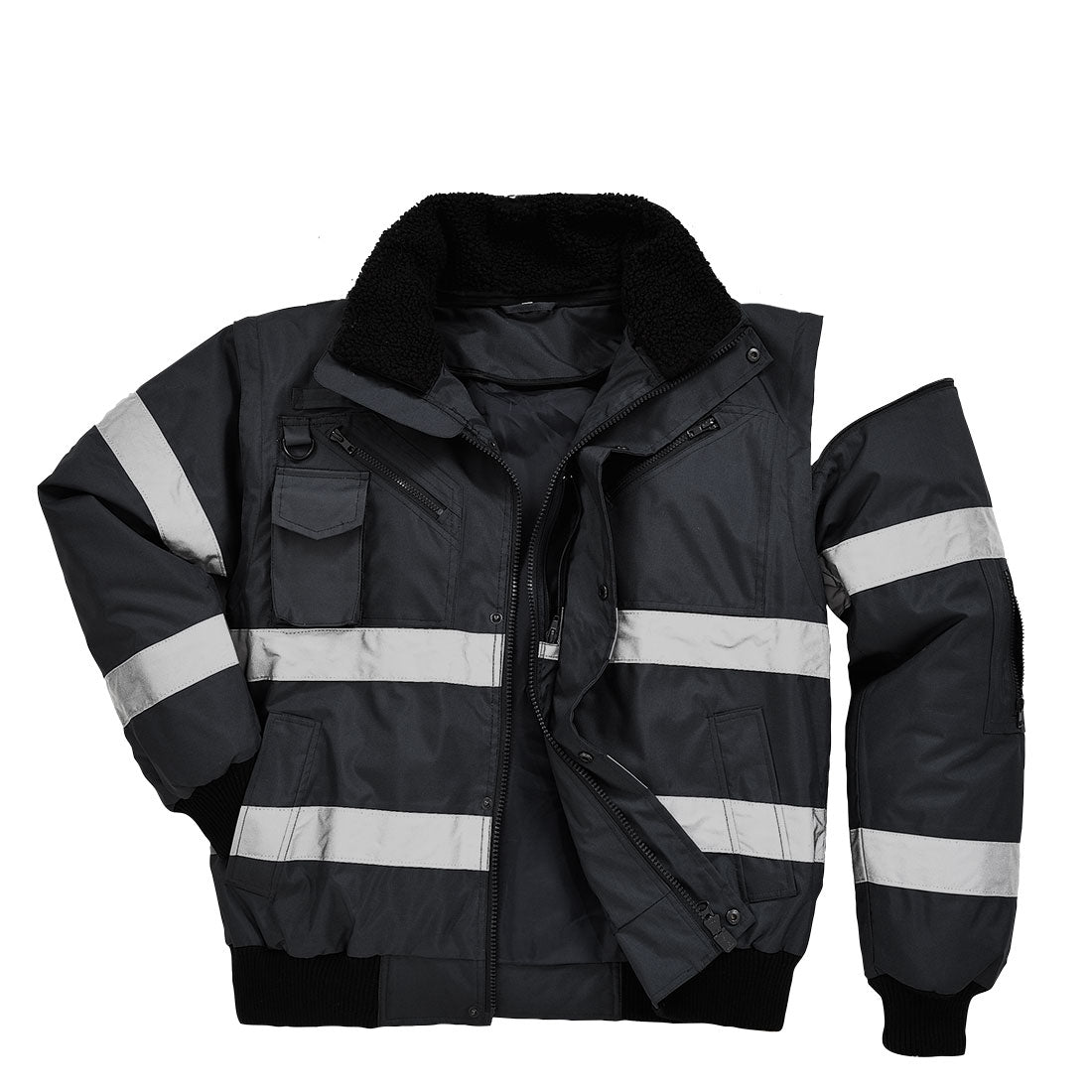 Iona 4-in-1 Bomber-takki - Musta