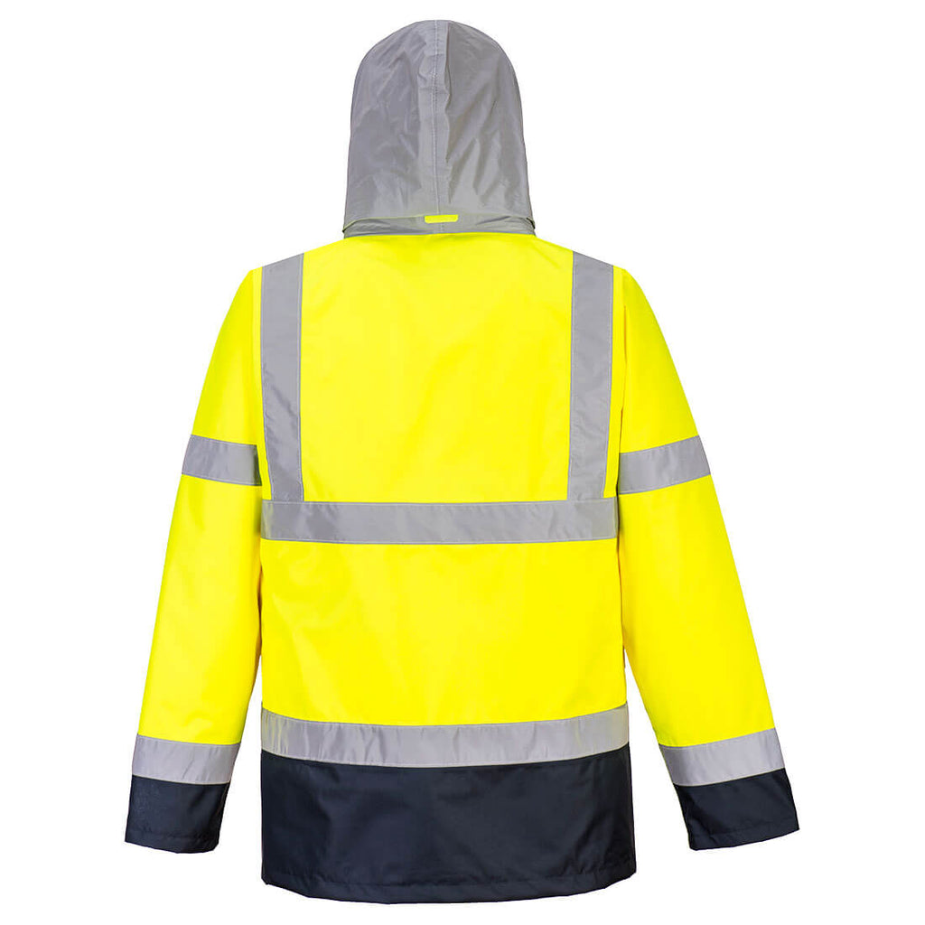 Hi-Vis 4-in-1 Kontrasti Traffic-Takki - Kelta/navy