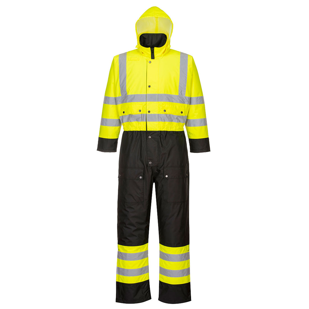Hi-Vis Vuorelliset haalarit - Kontrastiväritys - Kelta/musta