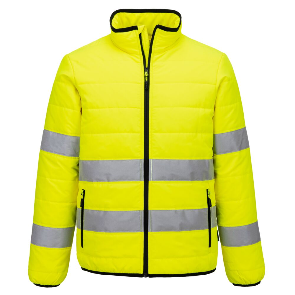 Hi-Vis kevyttoppatakki - Kelta/musta