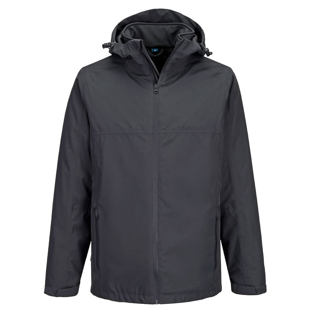 Professional 3in1 Rain Jacket - Metallinharmaa