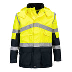 Hi-Vis 2-Sävy Hengittävä takki - Kelta/navy