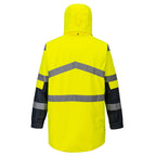 Hi-Vis 2-Sävy Hengittävä takki - Kelta/navy
