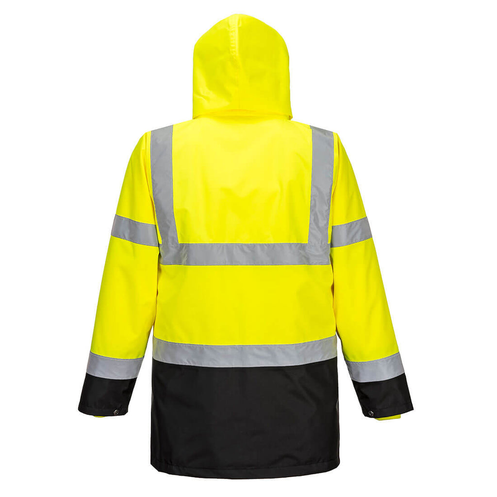 Hi-Vis 5-in-1 Kaksiväri Takki - Kelta/musta