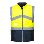 Hi-Vis 2-Sävy Takki- Käännettävä - Kelta/navy