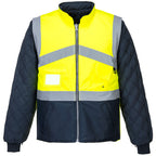 Hi-Vis 2-Sävy Takki- Käännettävä - Kelta/navy