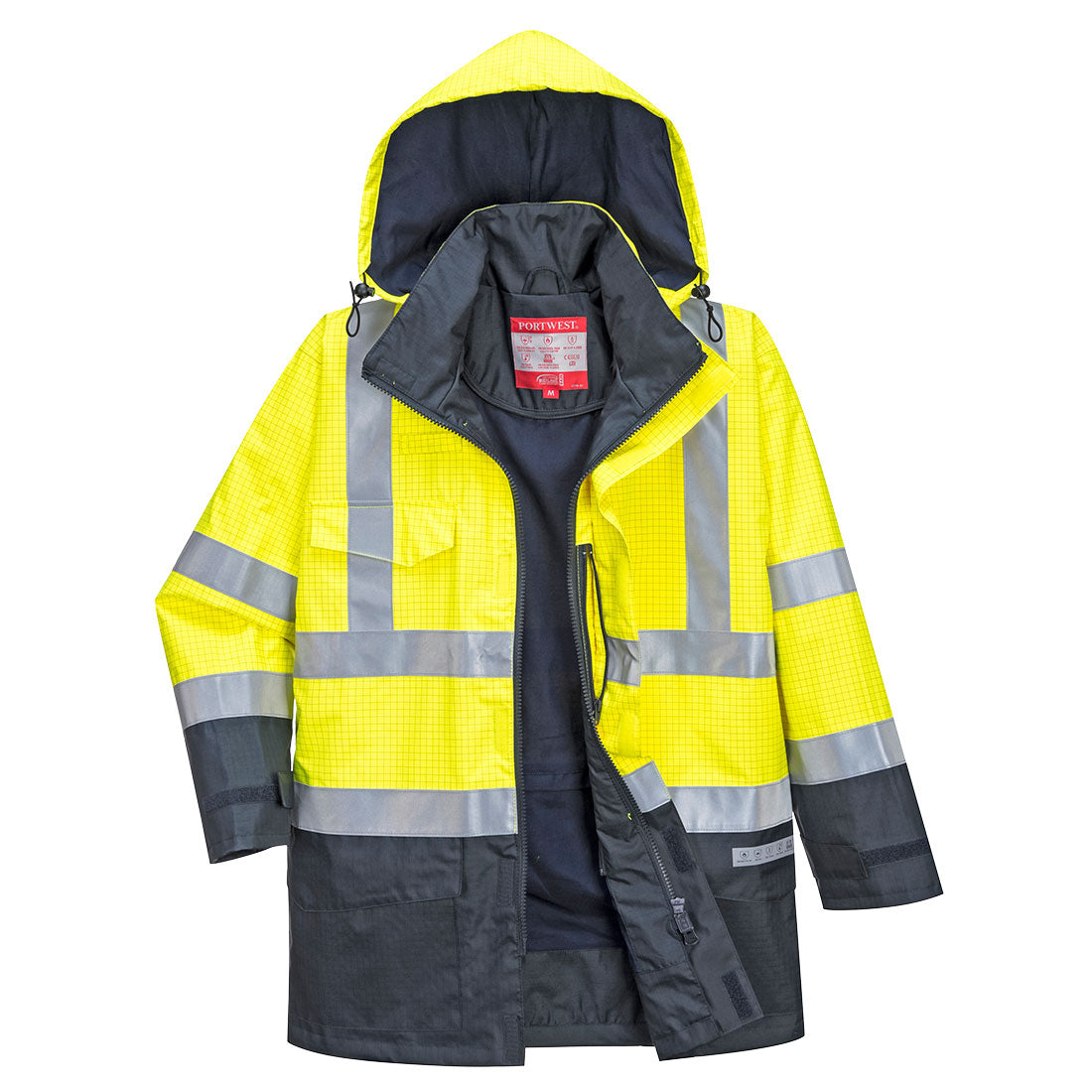 Bizflame Rain Hi-Vis multinormi parkatakki - Kelta/navy