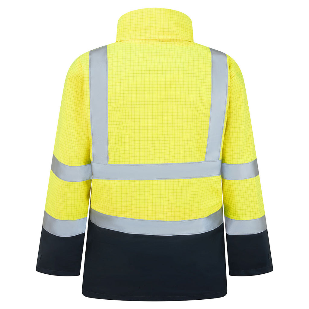 Bizflame Rain Hi-Vis multinormi parkatakki - Kelta/navy