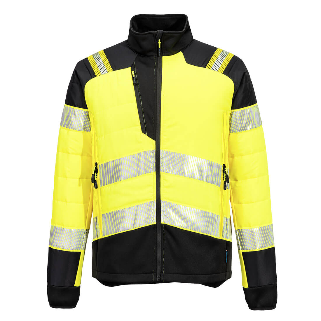 PW3 Hi-Vis Hybrid-kevyt toppatakki - Kelta/musta