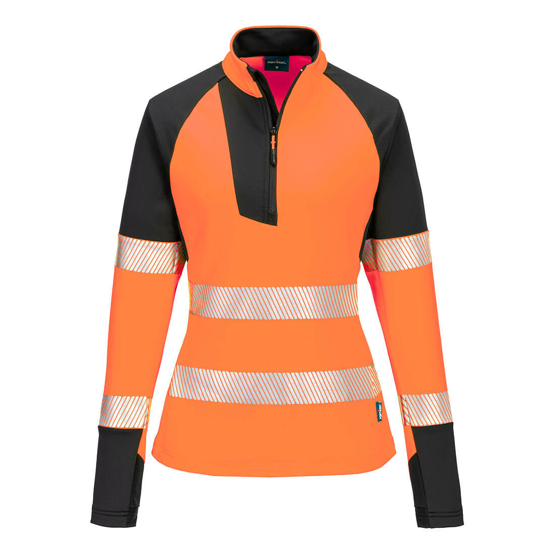 PW3 Hi-Vis Naisten 1/4-vetoketjullinen College-pusero