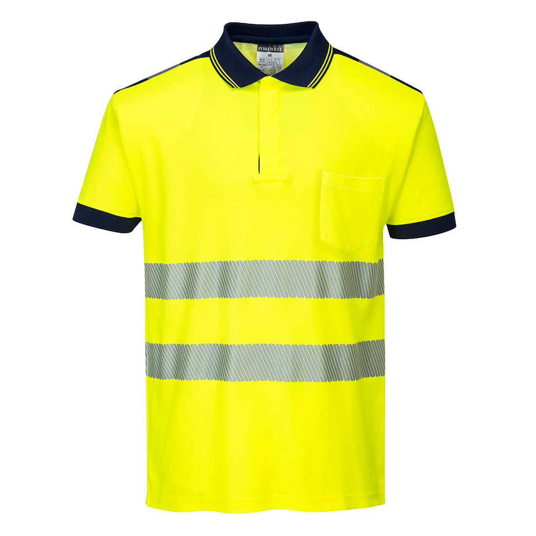 PW3 Hi-Vis poolopaita - Kelta/navy
