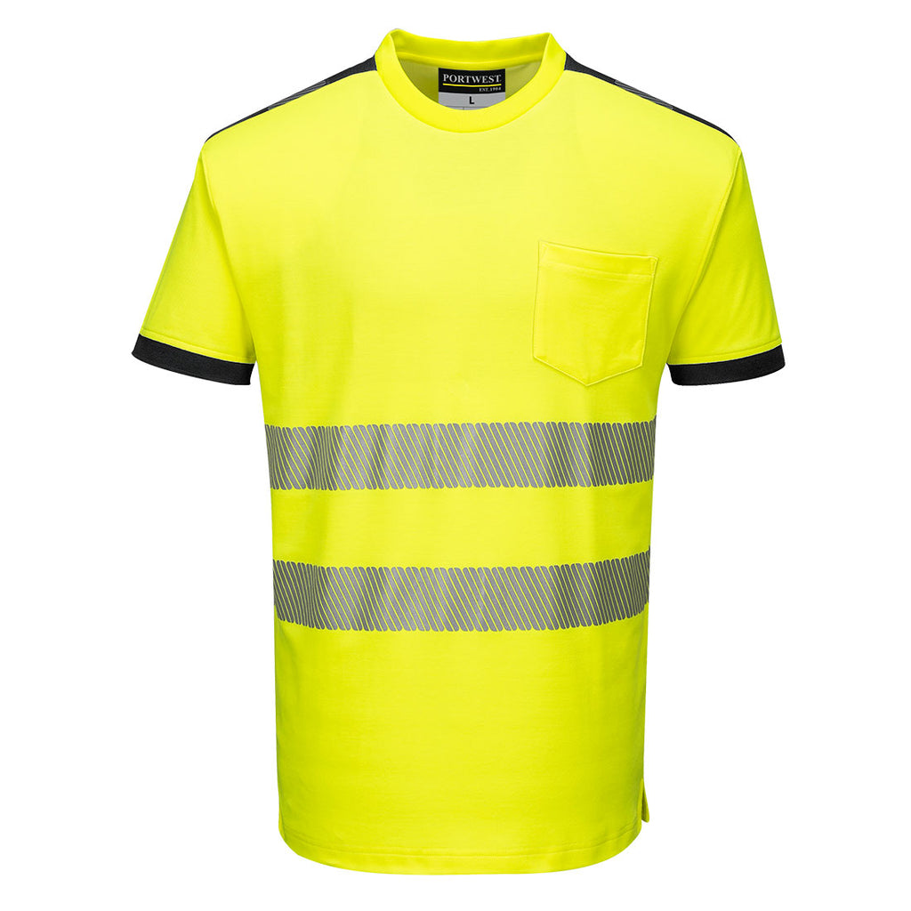 PW3 Hi-Vis T-paita - Kelta/musta
