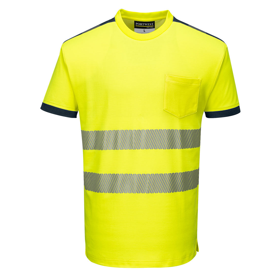 PW3 Hi-Vis T-paita - Kelta/navy