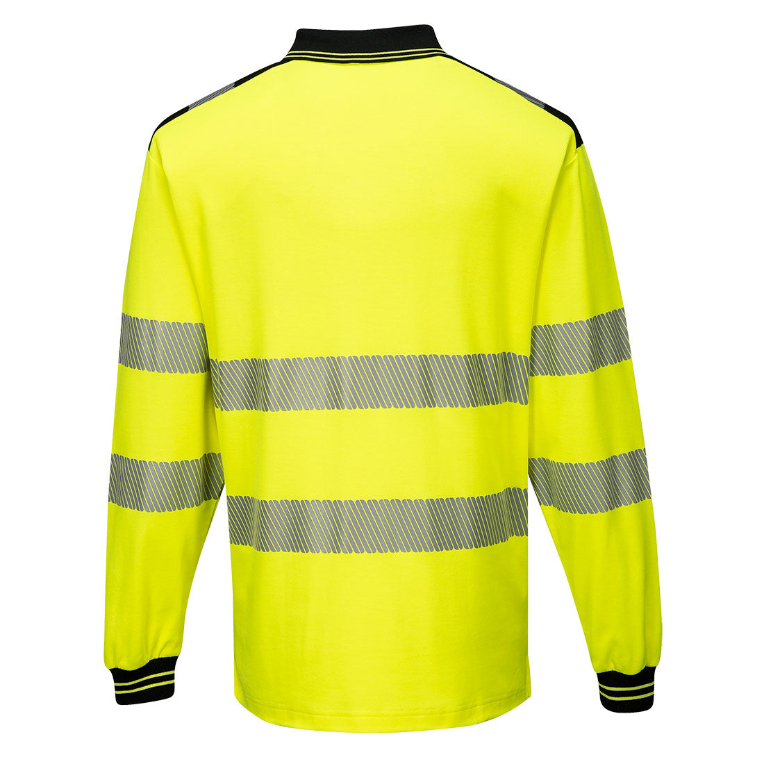 PW3 Pitkähihainen Hi-Vis poolopaita - Kelta/musta