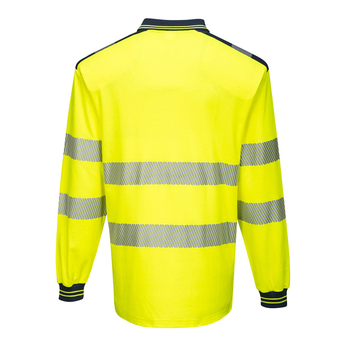 PW3 Pitkähihainen Hi-Vis poolopaita - Kelta/navy