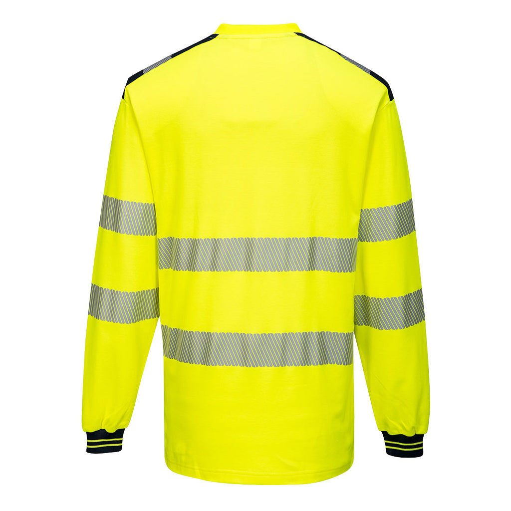 PW3 Hi-Vis Pitkähihainen t-paita - Kelta/musta