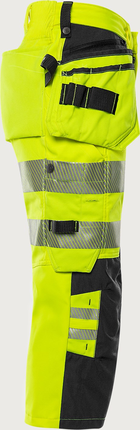 Stretch huomiopiraattihousut, luokka 2 – 2666 GSTP - Neonkeltainen/Musta