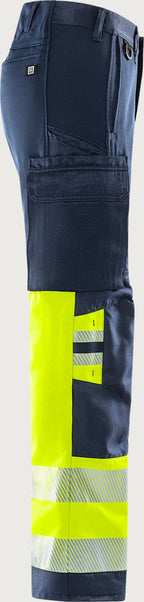 Stretch huomiohousut, luokka 1 – 2705 PLU - Neonkeltainen/Tummansininen