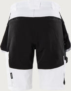 Rakentajan stretch shortsit – 2762 LWS - Valkoinen/Musta