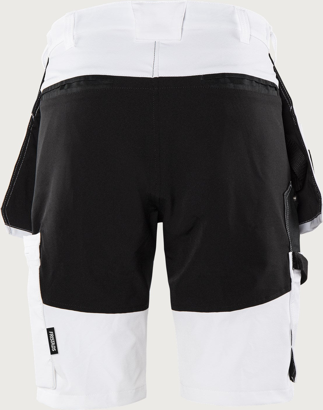 Rakentajan stretch shortsit – 2762 LWS - Valkoinen/Musta