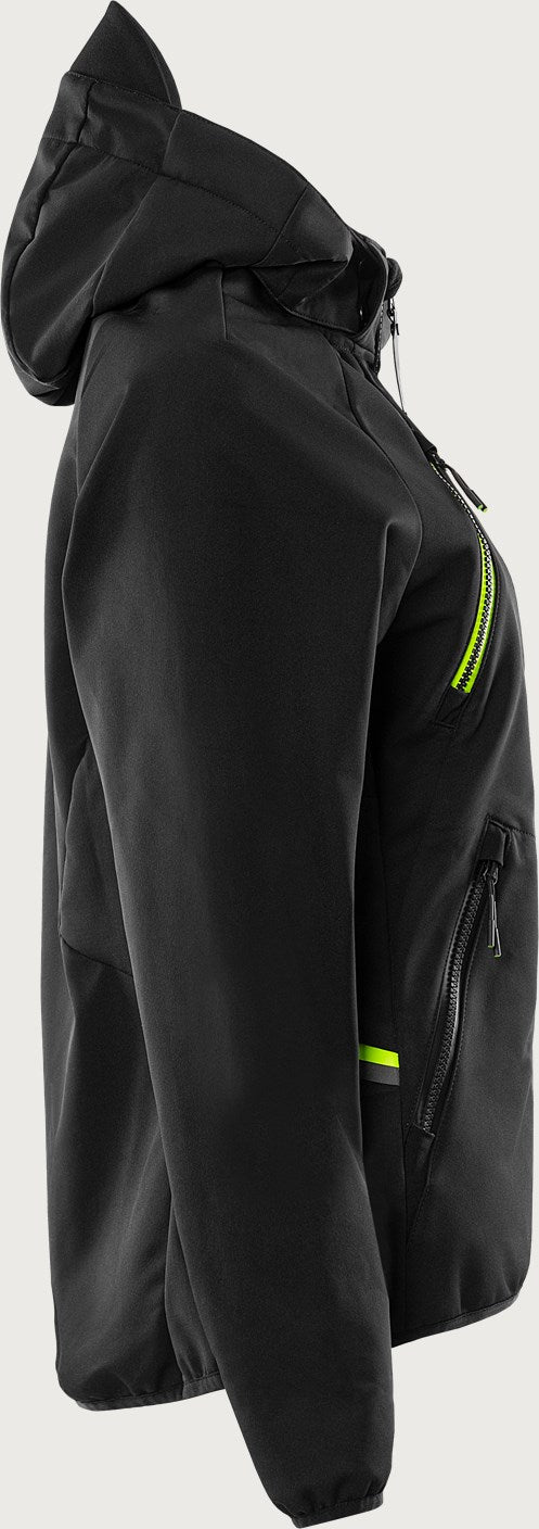 Naisten tekninen hupullinen softshell takki – 4872 GBF - Musta